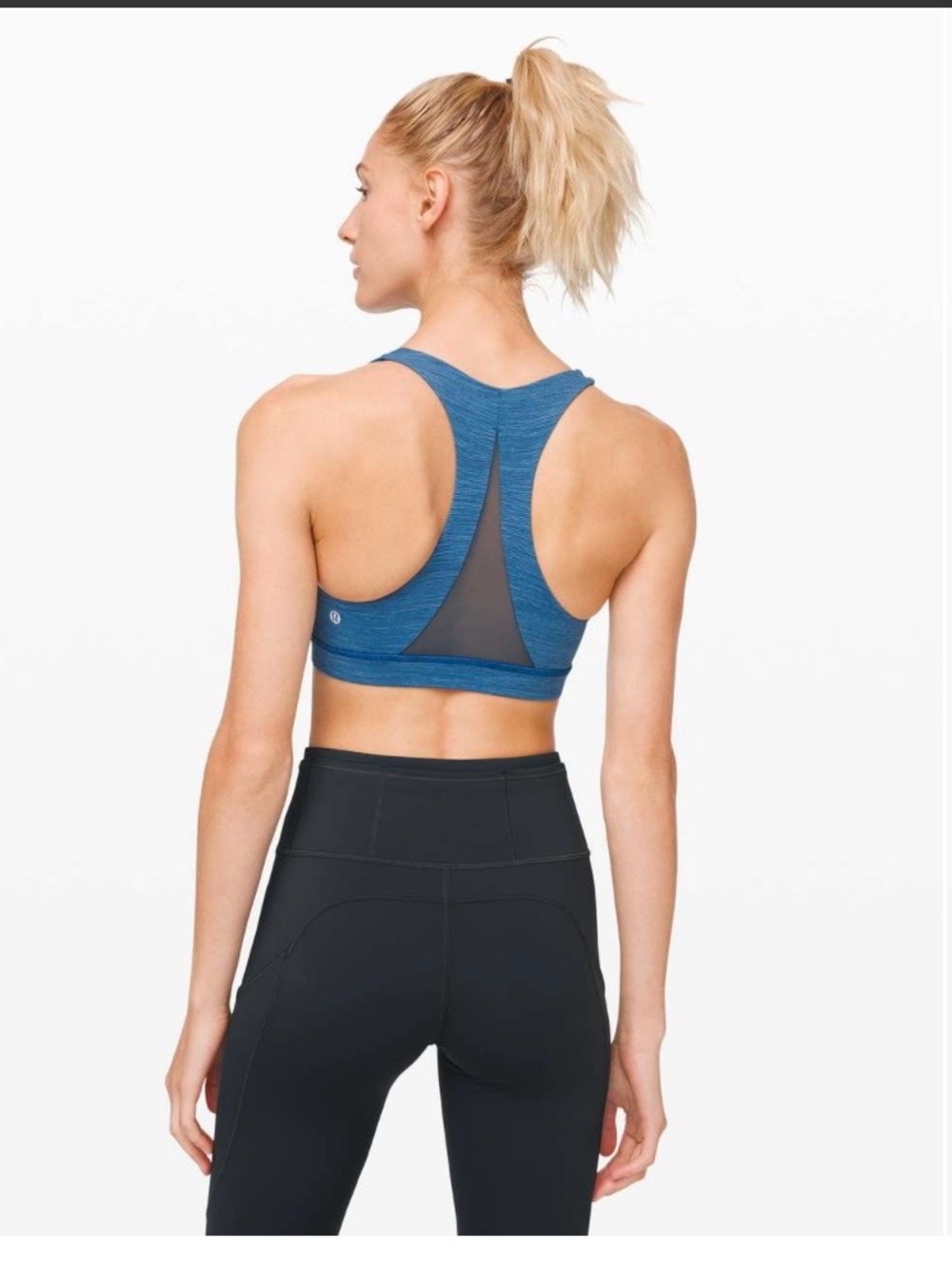 Lululemon Invigorate Bra in Wee Are From Space Jet Set Blue Night Tide Sz 6